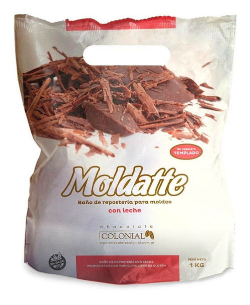 Milk Chocolate Coating Confectioner's Baño de Repostería con Leche Vanilla Flavored Gluten-Free, 1 kg / 2.2 lb sealed bag