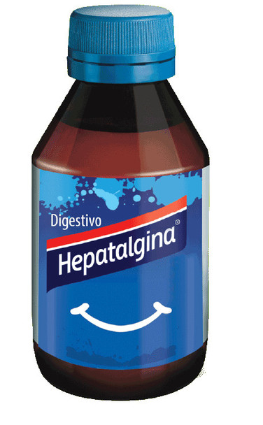 Hepatalgina Natural After-Food Digestive With Artichoke, Boldo, Daucus Carota, Menthol Extract, 45 ml / 1.52 oz dropper bottle