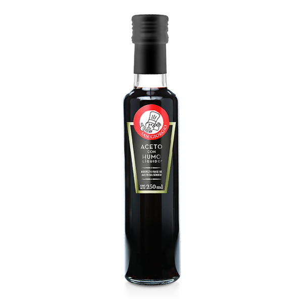 San Giorgio Aceto Con Humo Líquido Balsamic Vinegar Aceto with Liquid Smoke, 250 ml / 8.5 fl oz