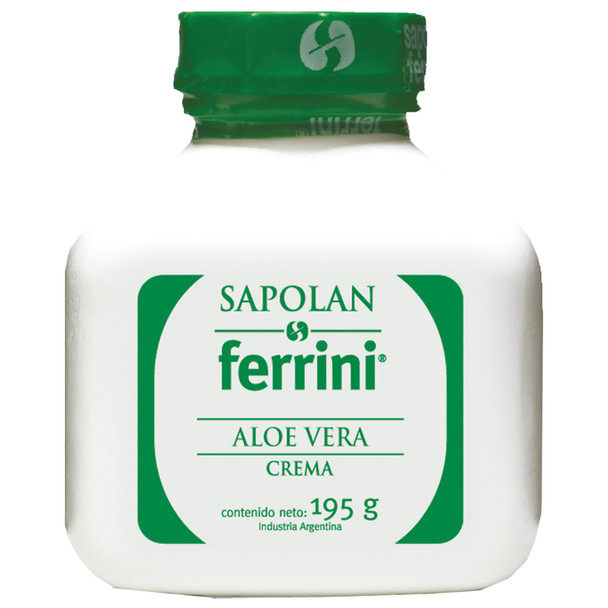 Sapolan Ferrini Crema Aloe Vera Body & Face Cream with Aloe Vera, Natural Beeswax, Vaseline & Lanolin, 195 g / 6.9 oz 