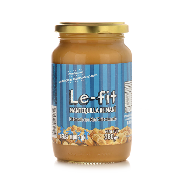 Mantequilla Pasta de Maní Classic Peanut Butter 100% Natural - Kosher & Gluten Free by Le-Fit, 380 g / 13.5 oz