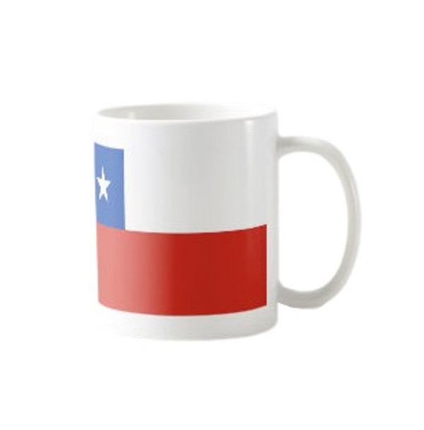 Taza Bandera Chile Taza de Café Taza de Té Diseño Chile - Taza de Cerámica Impresa por Ambos Lados