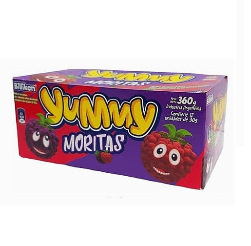 Yummy Moritas Blackberry & Raspberry Flavored Candies Gummies, 30