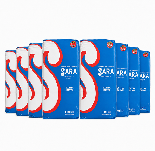 Sara Yerba Mate Azul from Uruguay, 1 kg / 2.2 lb (pack of 8)