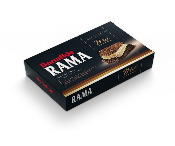 Bonafide Chocolate En Rama Mix Handcrafted Branched Milk, White & Semi-Bitter Chocolate, 180 g / 6.3 oz tray