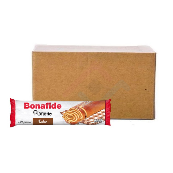 Bonafide Pionono Dulce Sweet Pionono Roll Perfect For Desserts & Dulce De Leche Roll Wholesale Bulk Box, 180 g / 6.4 oz (box of 25 units)