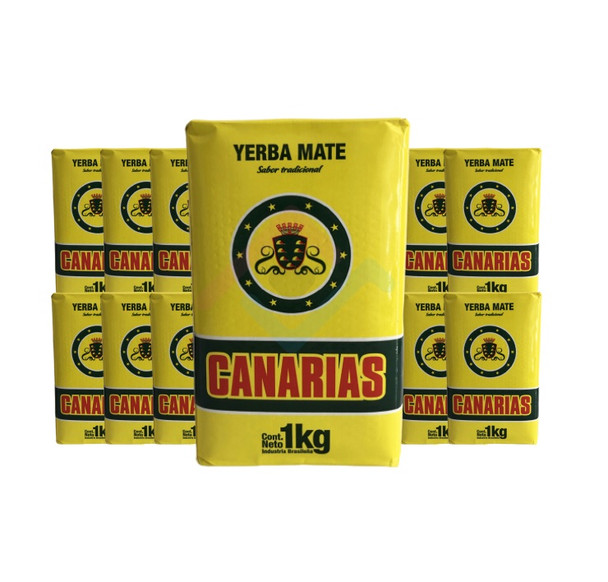 Super Combo Pack Canarias Yerba Mate Tradicional Uruguay Yerba, 1 kg / 2.2 lb (paquete de 18)