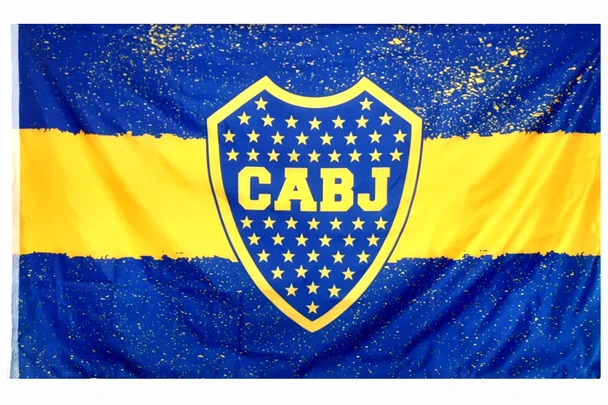 Bandera Boca Juniors Official  Football Team Flag Polyester Flag Vivid Colors - For Indoors, Outdoors & Mast, 120 cm x 194 cm / 47.3" x 76.4"