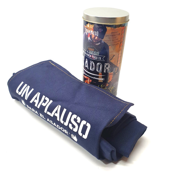 Delantal Asador Funny BBQ Apron with Large Front Pocket & Adjustable Straps "Un Aplauso Para El Asador" Stamp Ideal for BBQ's & Chefs (Two Colors Available)
