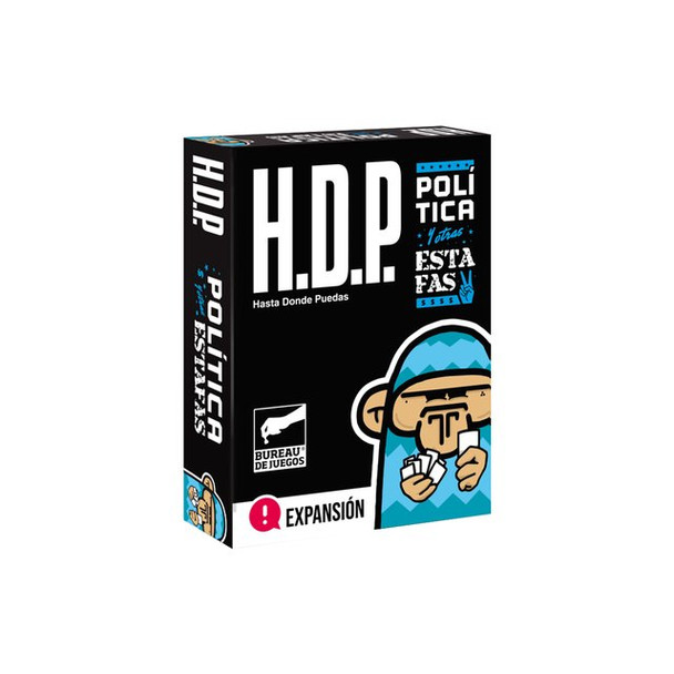 H.D.P Hasta Donde Puedas Political Expansion Humor Board Game with Cards Ideal for Parties Expansión Política by Buró (Spanish)