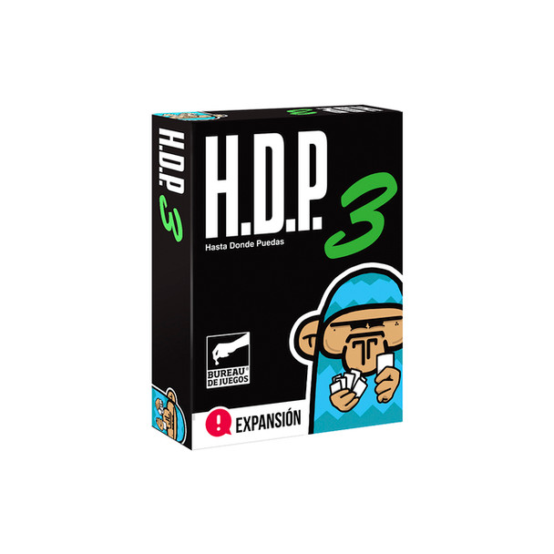H.D.P Hasta Donde Puedas 3 Expansion Humor Board Game with Cards Ideal for Parties Expansión 3 by Buró (Spanish)