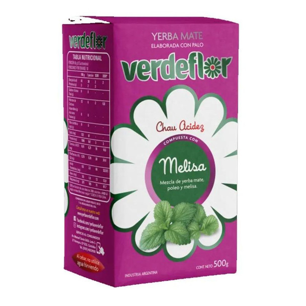 Verdeflor Yerba Mate Melisa Yerba Mate with Melissa & Pennyroyal, 500 g / 1.1 lb 