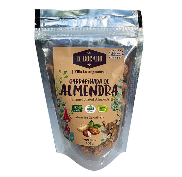 El Bocado Garrapiñada de Almendras Caramel Coated Almonds Almendra Garrapiñada, 100 g / 3.5 oz zipper bag