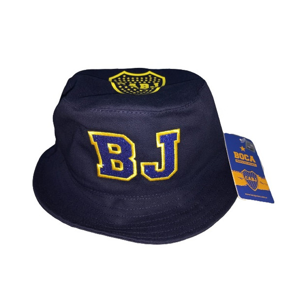 Gorro oficial Piluso Azul Bob Boca Juniors Gabardina Gorro de cubo Gorro de sol Diseño C.A.B.J, 58 cm / 22.8" diam