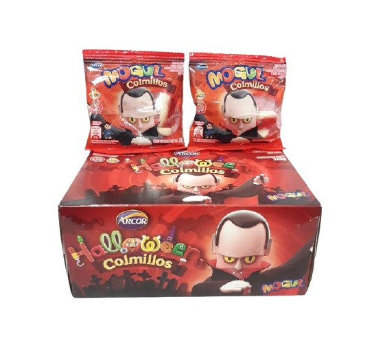 Halloween Colmillos Candies Gummies Teeth Tutti-Frutti Gummies Individually Wrapped Perfect for Trick or Treat & Parties, 30 g / 1.05 oz (box of 12)