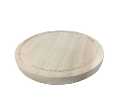 Plato de Madera de Álamo Wooden Plate for BBQ, 24 cm / 9.44" diameter 