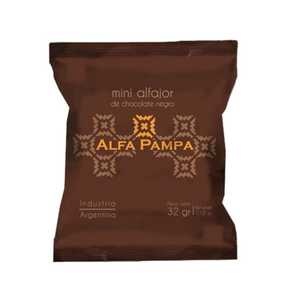 Alfa Pampa Alfajor Milk Chocolate with Dulce de Leche, 60 g / 2.1 oz (pack of 6)