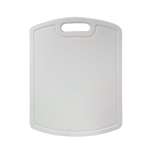 Tabla Para Picar Reforzada Cutting Board for Kitchen with Juice Groove Plastic Chopping Board for Vegetables & Meat - White 