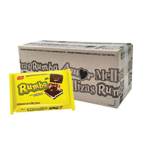 Rumba Sandwich Cookies with Chocolate and Coconut Cream Original Flavor Wholesale Bulk Box, 336 g / 11.9 oz ea (box of 12 count)