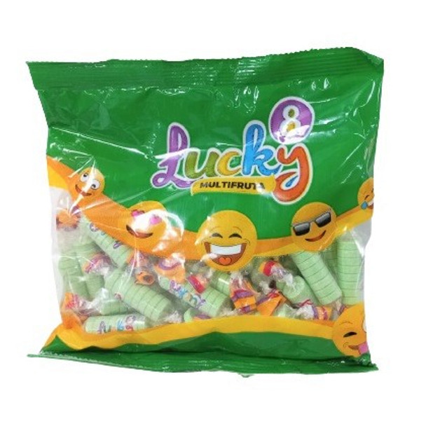 Lucky Pastillas Multifruta Traditional Hard Candy Multi-Fruit Individually Wrapped Candy Ideal for Parties, 200 g / 7.05 oz bag