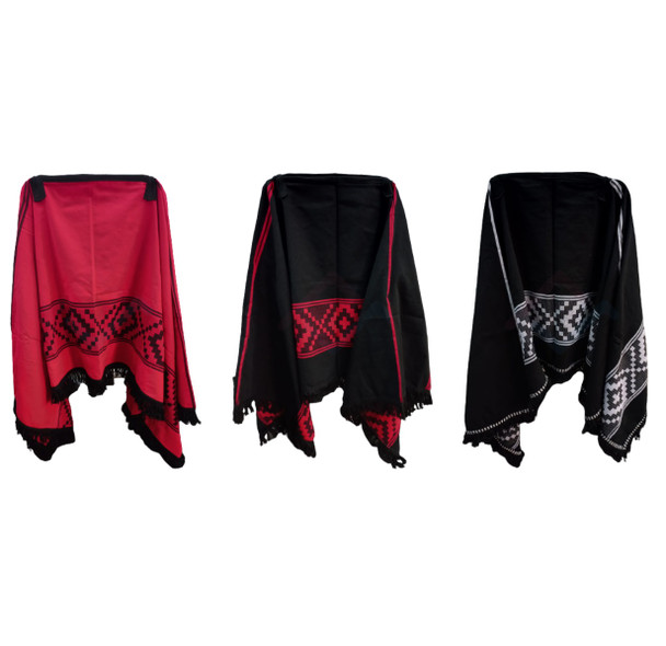 Poncho Guarda Pampa Wool Blanket Reversible Poncho Wool Cloak Cape (Various Colors Available)
