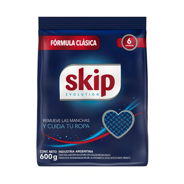 Skip Evolution Jabón En Polvo Matic Soap Laundry Powder for Automatic Washing Machine, 600 g / 21.2 oz bag 