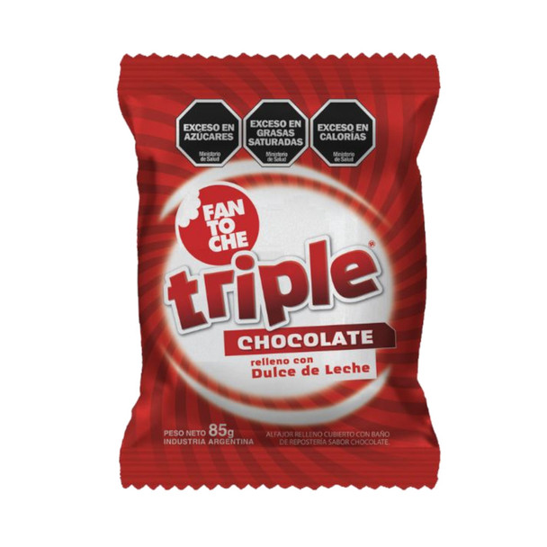 Fantoche Alfajor Triple Milk Chocolate with Dulce de Leche Large, 85 g / 3 oz (pack of 6)