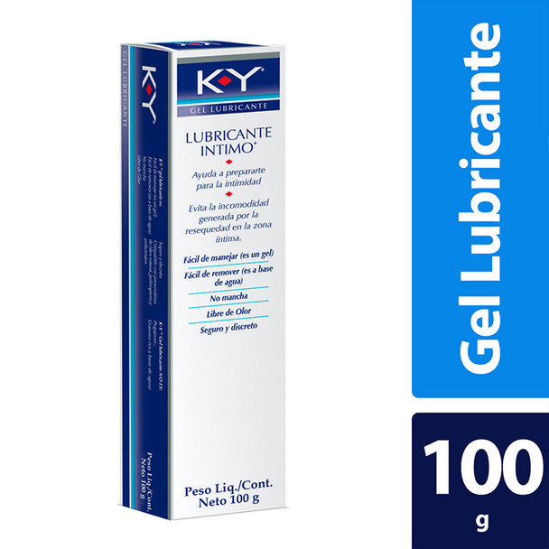 KY Gel Íntimo Lubricante Gel Lubricante Personal a Base de Agua Seguro para Condones, 100 g / 0.77 oz