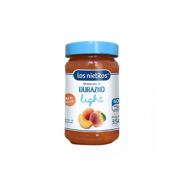 Los Nietitos Mermelada de Durazno Light Peach Marmalade From Uruguay, 350 g / 12.34 oz