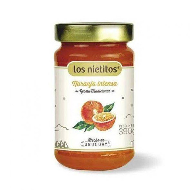 Los Nietitos Mermelada de Naranja Intensa Receta Tradicional Intense Orange Marmalade From Uruguay, 390 g / 13.76 oz