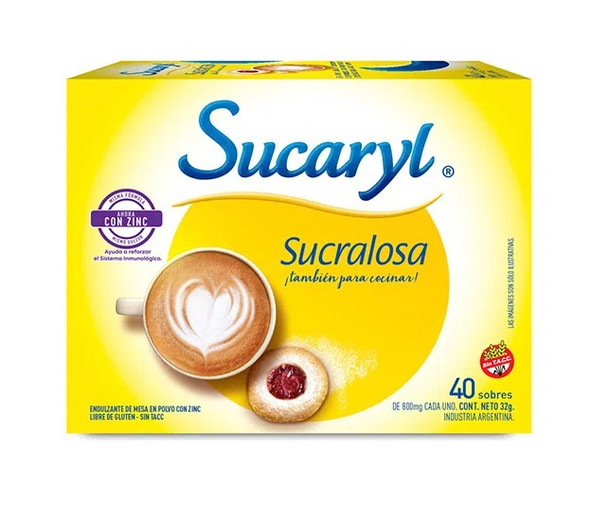 Sucaryl Edulcorante Sucralosa Sucralose Powder Sweetener In Bags with Zinc(box of 40 units)