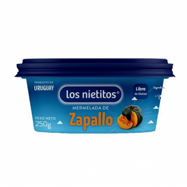 Los Nietitos Mermelada de Zapallo Clásica Classic Squash Marmalade From Uruguay, 250 g / 8.8 oz