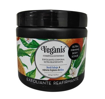 Veganis Exfoliante Reafirmante Corporal Ultra Firming Vegan Body Scrub Deep Renewal Body Exfoliator Neroli & Organic Olive Extract, 500 g / 17.6 fl oz