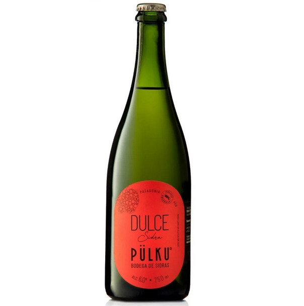 Pülku Sidra Dulce Sidra Frutada Sparkling Organic Apple Sweet Cider Drink - Gluten Free - ABV 6%, 750 ml / 25.4 fl oz