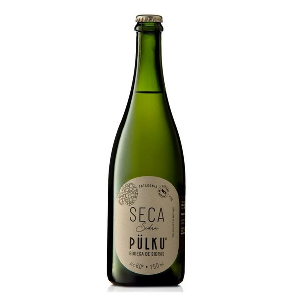 Pülku Sidra Seca Sidra Frutada Sparkling Organic Apple Brut Cider Drink - Gluten Free - ABV 6%, 750 ml / 25.4 fl oz