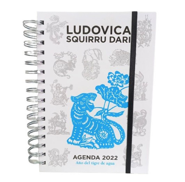 Agenda 2022 Año Del Tigre Chinese Horoscope Daily Personal Planner with Illustrations & Tips by Ludovica Squirru Dari - Spiral Hardcover Agenda