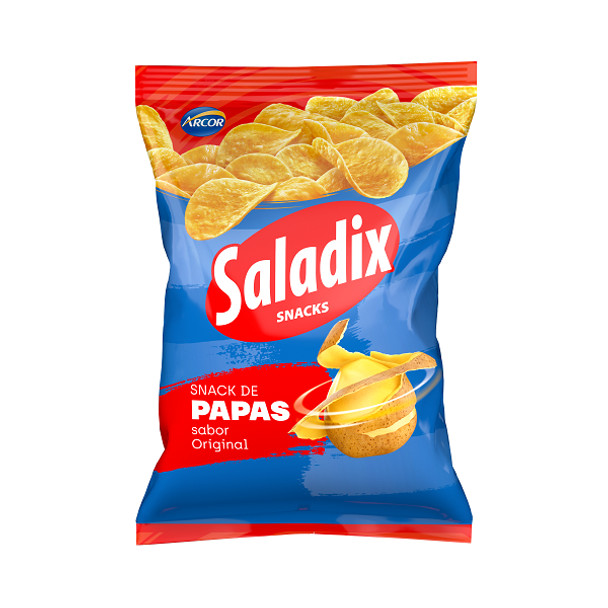Saladix Papas Fritas Potato Chips Snack Original Flavor  Crunchy Snack, 95 g / 3.35 oz bag