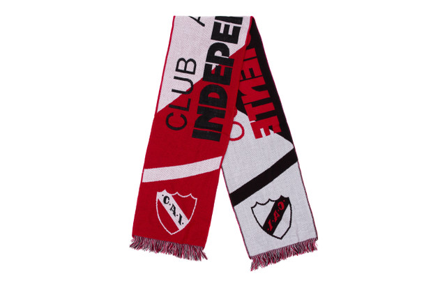 Bufanda Independiente Official License Red & Black Soft Scarf  C.A.I Design, 140 cm x 21 cm / 55.1" x 8.3"
