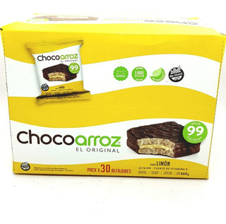   Chocoarroz Alfajor Brown Rice Lemon Flavor Gluten Free - Very Low Calories (box of 30)