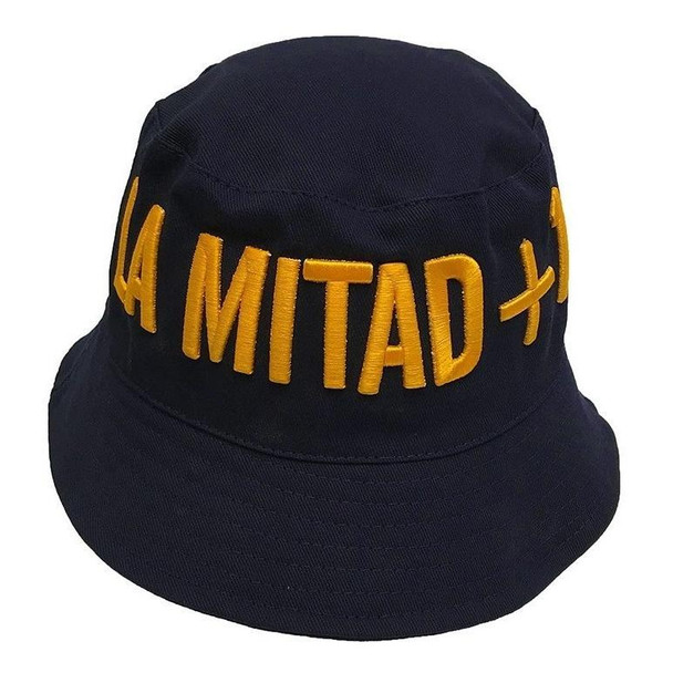 Gorro  Oficial Piluso Boca Juniors Gabardine Bucket Hat Sun Hat Diseño LA MITAD +1, 58 cm / 22.8" diam