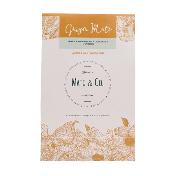 Mate & Co Ginger Mate Organic Yerba Mate Blend with Ginger, 250 g / 7.8 oz