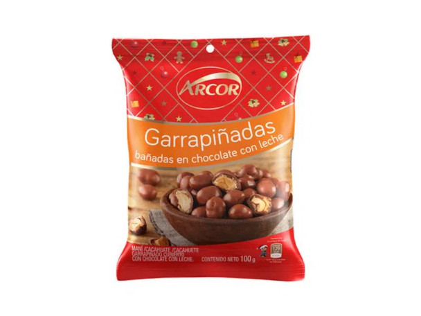 Arcor Garrapiñadas con Chocolate Milk Chocolate Coated Caramelized, 100 g / 3.5 oz