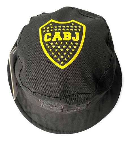 Official Piluso Negro Bob Hat Boca Juniors Gabardine Bucket Hat Sun Hat