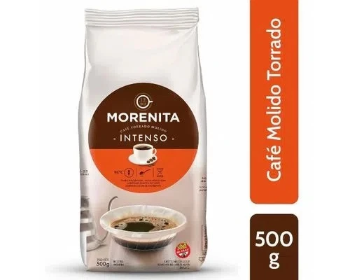 Morenita Café Torrado Molido Intenso Intense Roasted Coffee Beans - Gluten Free, 500 g / 1.1 lb 