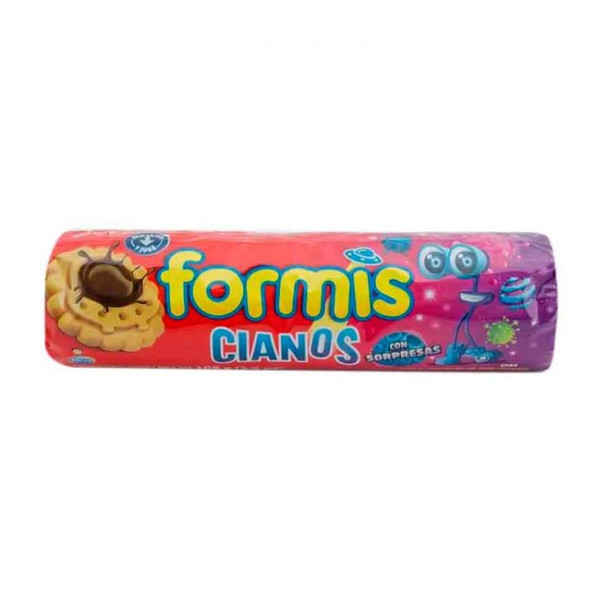 Formis Cianos Galletitas Con Sticker Vanilla Cookies Filled with Chocolate, 102 g / 3.6 oz (pack of 3)