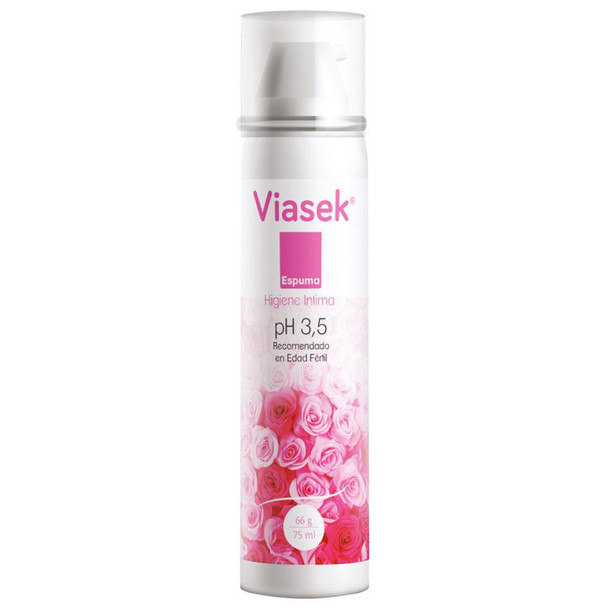 Viasek Espuma Higiene Íntima Intimate Hygiene Foam Recommended in Fertile Age pH 3.5, 66 g / 2.32 oz