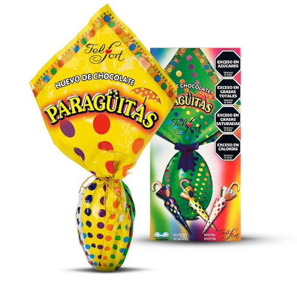 Paragüitas Huevo De Pascua De Chocolate Surprise Easter Egg Milk Chocolate by Felfort, 200 g / 7.05 oz