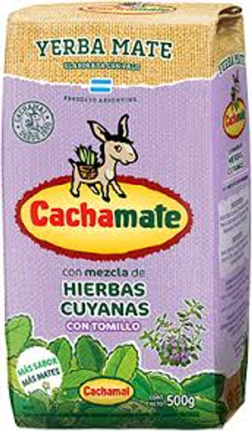 Cachamai Cachamate Yerba Mate Cuyo Herbs Refreshing with Thyme, 500 g / 1.1 lb