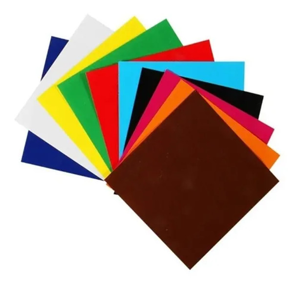 Papel Glacé Cuadrado 100 Hojas Colores Surtidos, Squared Glazed Paper Assorted Colors, 100 Sheets, Perfect For Children & Students, 100 mm x 100 mm / 3.93 " x 3.93" (pack of 2)