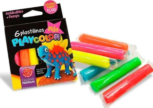 6 Modeling Clay Assorted Fluorescent Colors, Super Workable
